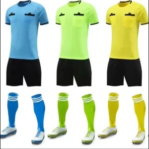 Soccer Referee Uniform Set in Blue, Green, and Yellow